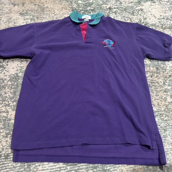 Crystal Springs Other - vintage 1990s "National Muscle Association" colorblock polo Large Made In USA